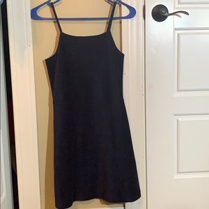Fun navy blue, ribbed, mini dress